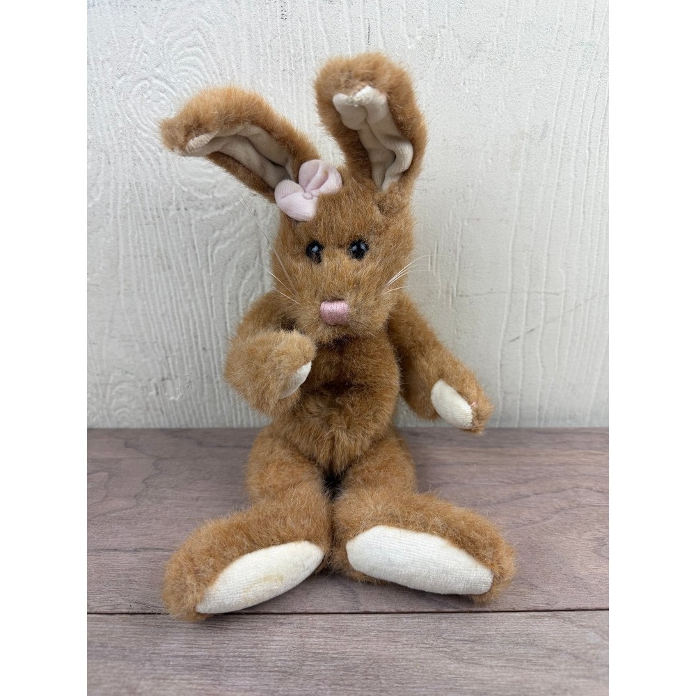 The Boyds Collection J.B. Bean Series Bunny Rabbit Pink Bow Plush 12"